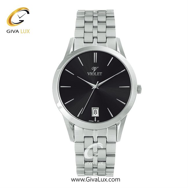 ساعت مچی اورجینال مردانه ویولت VIOLET نقره ای | نقره ای| مشکی| کد رفرنس 0640